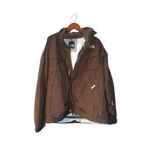 The North Face HyVent Multi-pocket Brown Jacket Men's Size XL